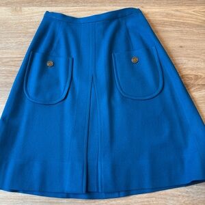 💙 Vintage Jantzen Wool A-Line Skirt Blue Size 10 modern size approximately 00